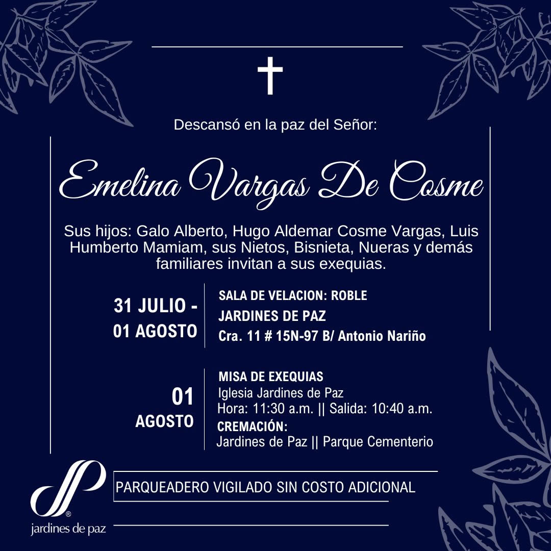 Hugo cosme exequias