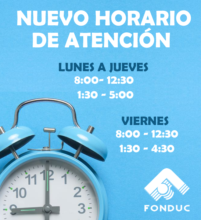 NUEVO HORARIO EN FONDUCfw